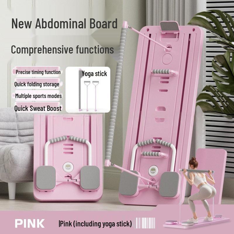 Multifunctional Fitness Board with Phone Holder for Pilates and Yoga