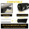Matte Black Stainless Steel Exhaust Tip Fit 15-24inch For outlet tailpipe EOA