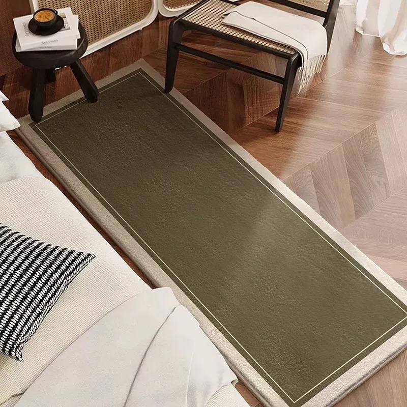 Bedroom Carpet Bedside Floor Mat Runner Rug Long Carpets Minimalist Solid Color Soft Fluffy Carpets Home Decoration Rugs