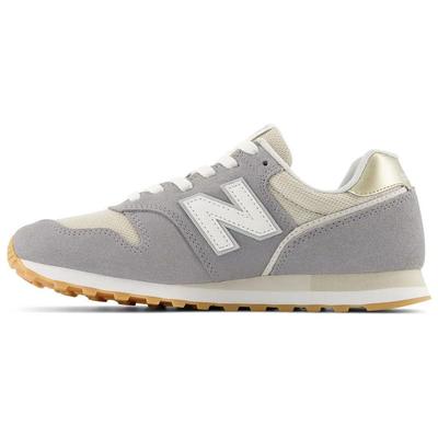 Nb 373 Comfortable Versatile Mesh Leather Durable Breathable Low Top Running Shoes Women Sneaker Gray White WL373PH2