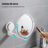 Wall Mirror Folding Arm Extend Bathroom Mirror Without Drill Swivel Bathroom Mirror Suction Arm Double Sided Cosmetic Makeup