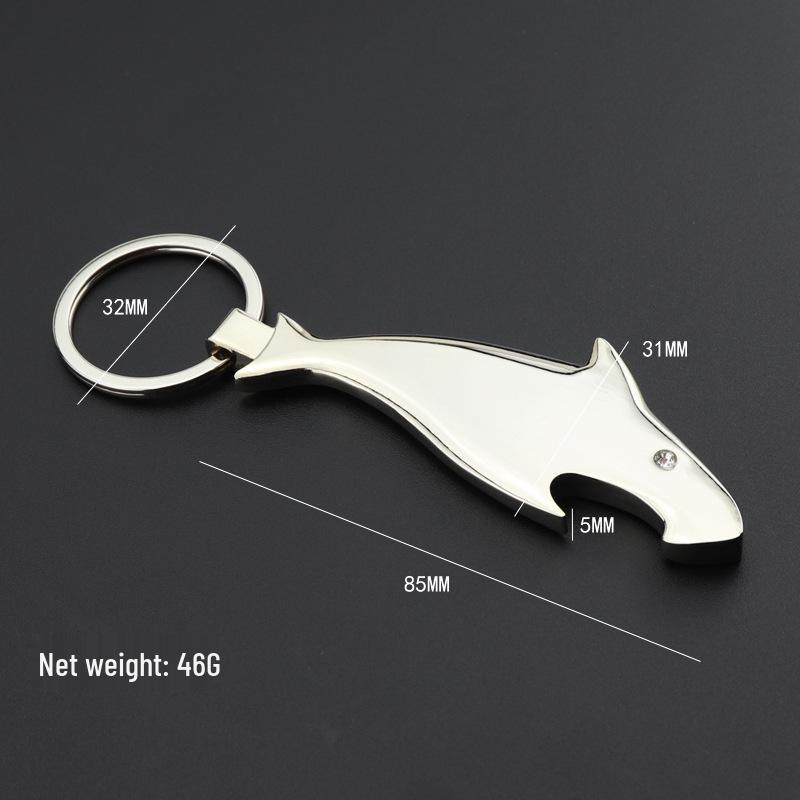Creative Shark Bottle Opener Keychain - Practical Barbecue & Bar Gift