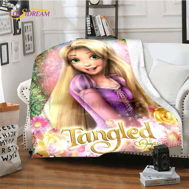 Mooie Prinses Rapunzel Cartoon Deken Anime Plaid Dekens voor Bedden Banken Queen Size Zachte Beddengoedhoes Huisdecoratie Kinder Cadeau
