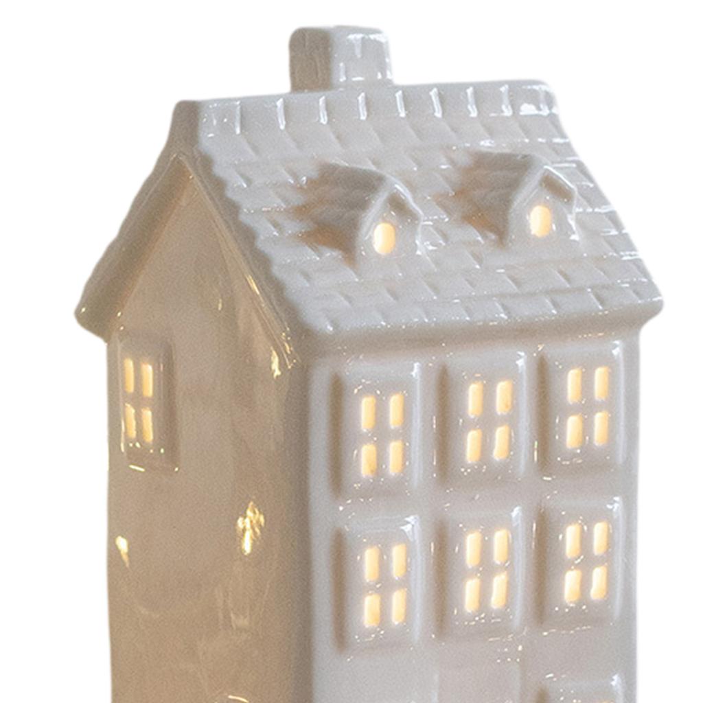 Weihnachts-Desktop-Figur, Dekoration aus Keramik, kleines Haus, Nachtlicht, Desktop-Ornamente, Basteln, Foto-Requisiten, Tafelaufsatz