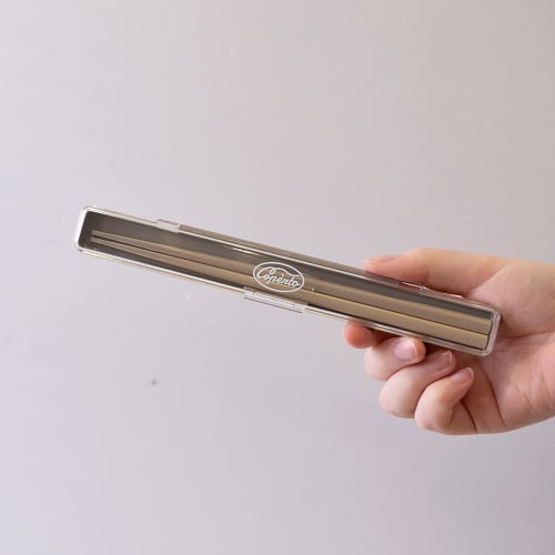 Sabu Coperto Antibacterial Chopsticks & Case 20, Ivory, 363900