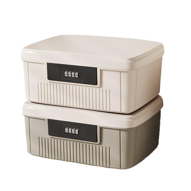 Password Storage Box Office File Storage Bins Bedroom Large Capacity Medicine Box with Lock Modern Home Storage Accessories