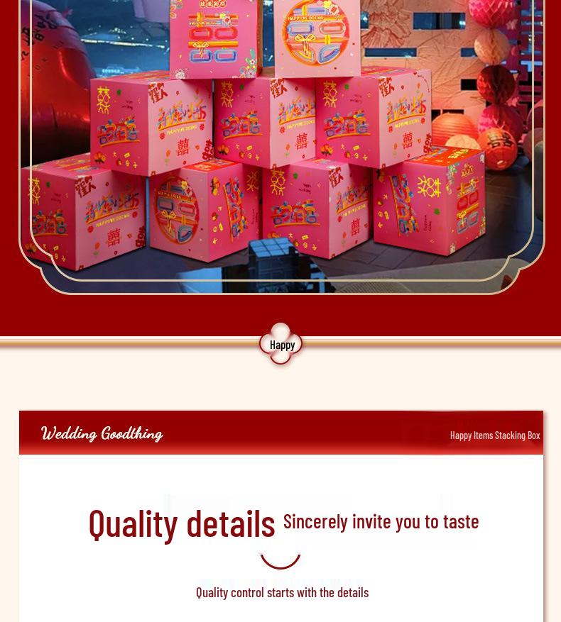 Double Happiness 3D Wedding Box Ornament - Perfect for Living Room and Bedroom Décor, Bridal Gift, and New Home Decoration