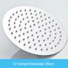 Pressurized Rain Shower Head Stainless Steel Square Round Large Water Outlet 4/6/8/10/12 Inch Options Available for Enhanced Bat
