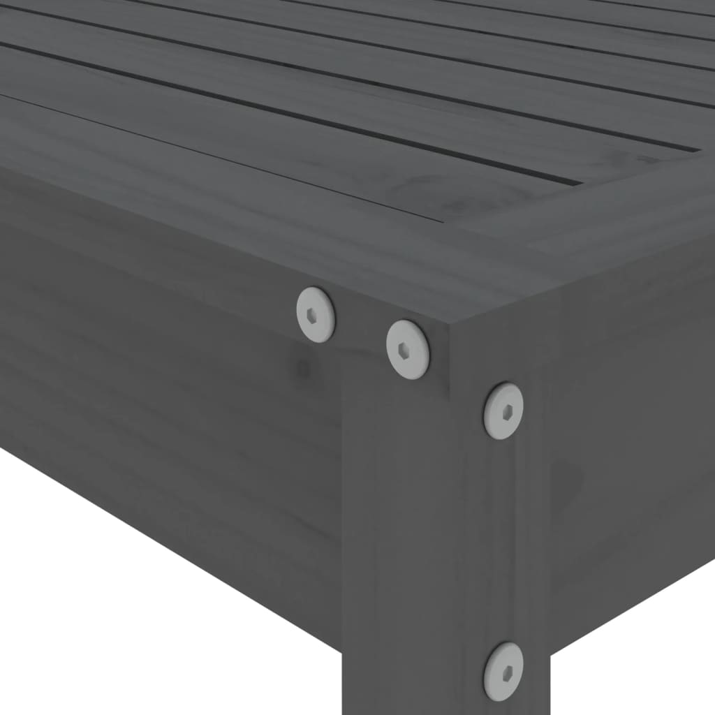 Vidaxl 5-Cz. Garden Bar Furniture Set, Grey, Pine Wood