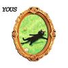 Spooky Fridge Magnets 1/6Pcs Halloween Retro Frame Refrigerator Magnet, Wooden Carved Photo Decorative Magnet for Home Office Cabinet Whiteboard Metal