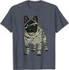 French Bulldog Mummy Halloween Costume Dog Lover Graphic Tee Breathable Cotton Casual T-Shirt