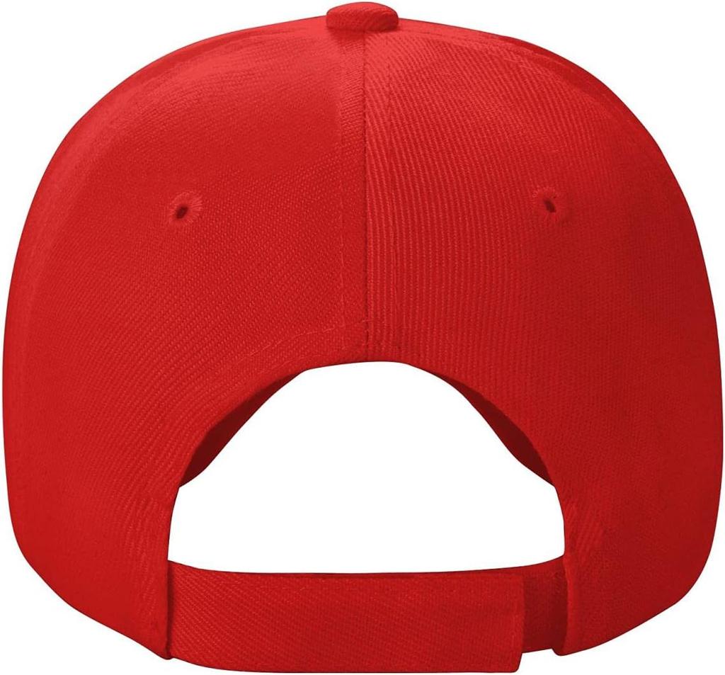 Alien Head Red Baseball Cap Polyester Casual Style Adjustable Outdoor Unisex Adults