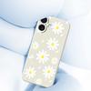 For iPhone 17 Case White Daisy Pattern Printing Straight Edge TPU Phone Back Cover