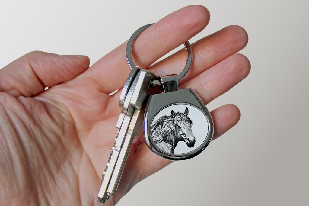Baskisches Bergpferd - Schlüsselanhänger mit einem Pferd, Schlüsselanhänger mit Aufdruck, personalisierter Anhänger von der Marke Art-Dog