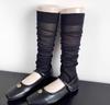 Miu Zehenfreie Socken, Ballett-Wadensocken, Sommerliche Dünne Weiße Tritt-Beinlinge, Stapelsocken, Damen Japanische JK Unifarben