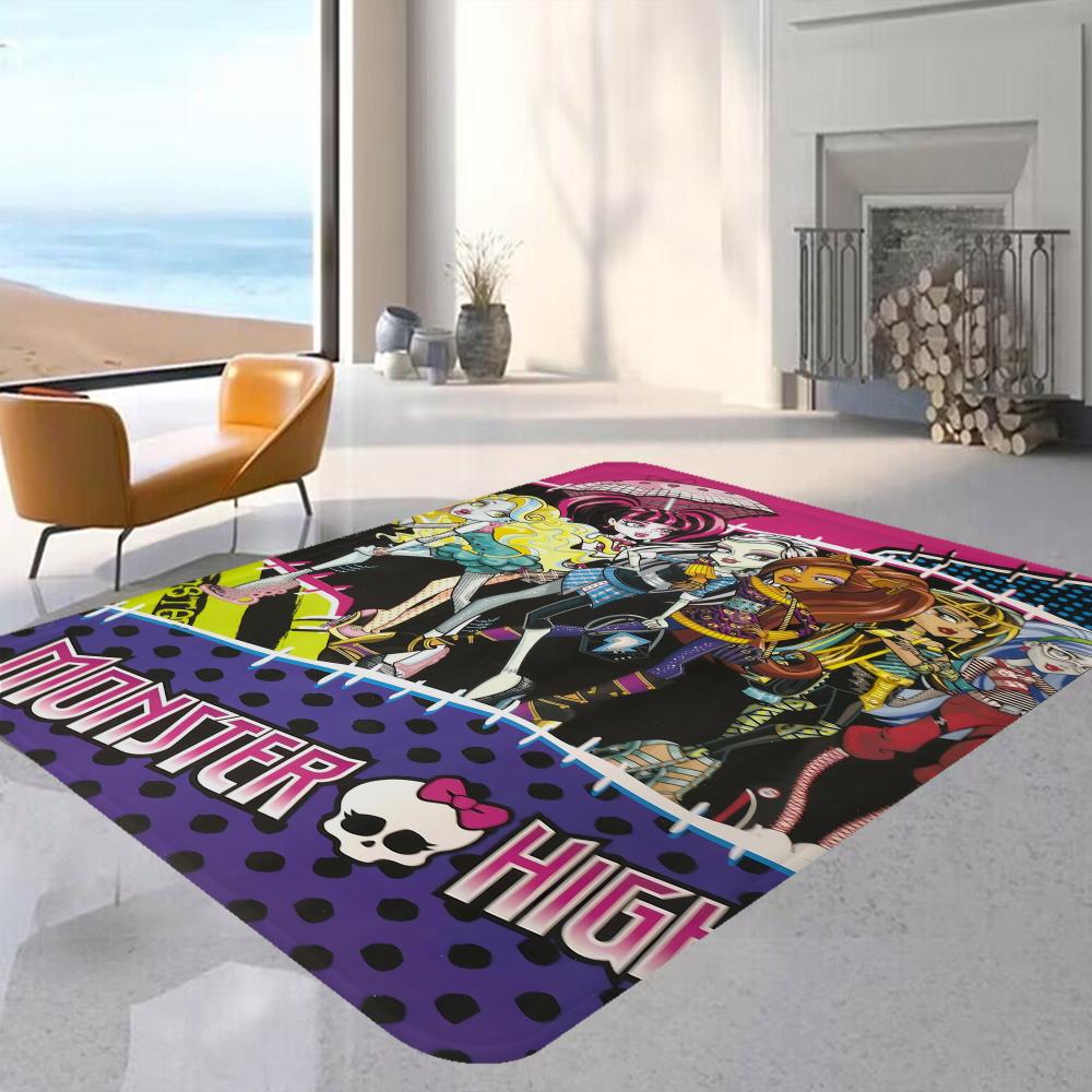 M-Monster Cartoon High Floor Mat Floor Carpet Kids Room Bedroom Decoration Balcony Anti-Slip Doormat Living Room Hotel Decor Mat