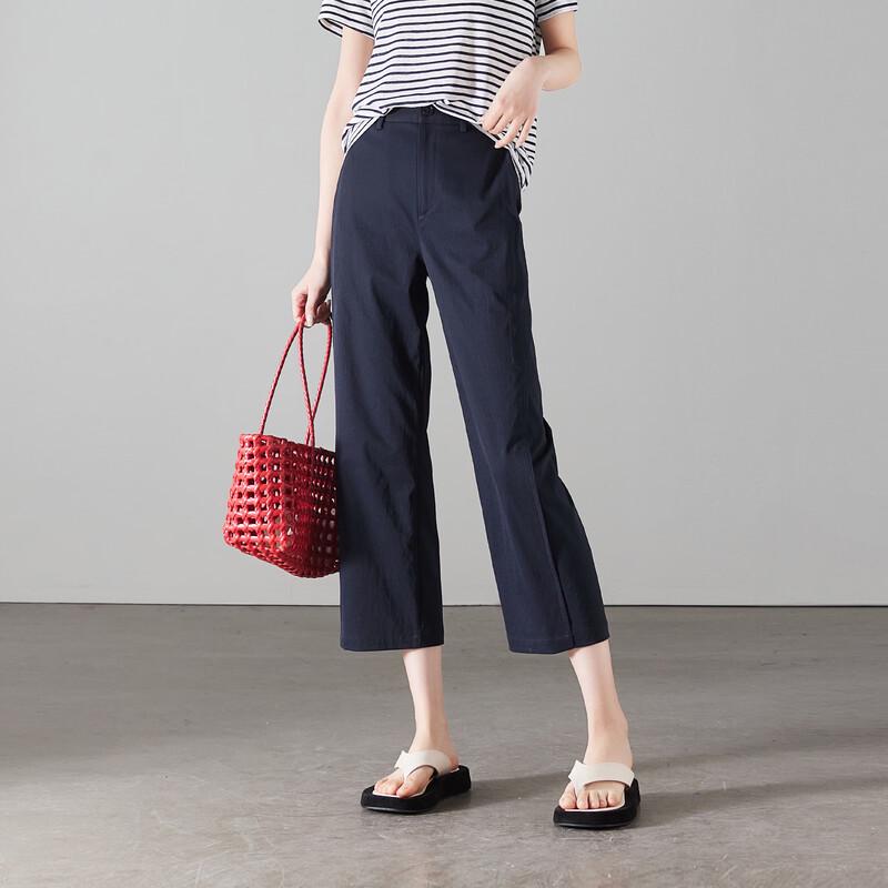 SOFSIL Women's High-Waist Straight Leg Cropped Pants