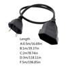 Reliable Power Adapters Cord Straight EU4.0mm to Straight EU4.0mm Connectors Wire Extension Line for Computer Monitor