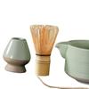 4 Pieces Bamboo Matcha Whisk Scoop and Holder Bowl, Japanese Ceremony Accessory with Tea