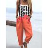Womens Sleeveless Jumpsuit With Vintage Print Loose Fit Streetwear Style 2026