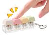 1 Stück Tastatur Fidget Stressabbau Fingerspitzenknopf Leiser Tastenklicker Fidget Spielzeug Schlüsselanhänger für Erwachsene Junge Mädchen Schüler Klassenzimmer