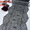 22.5cm Wide Elastic Lace Trim, Scallopped Stretchy Trim Lace for Lingerie, Underwear, Bra, Dress, Garment, Home Decor, Crafting  (Blackish Gray)