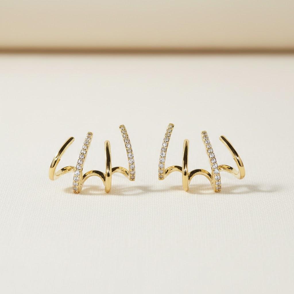 

1 Pair Four-claw Micro-set Earrings Women s Fashion Stud Earrings Trendy Jewelry Niche Design Elegant Accessories