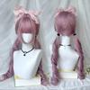 Heat Resistant Synthetic Curly Wig With Bangs Double Ponytail For Women Lolita Anime Cosplay Party