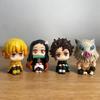8 Stück/Set Anime Demon Slayer Nezuko Tanjirou Zenitsu Inosuke Mini-Figur Kawaii Actionfigur PVC-Modell Sammlerpuppen Spielzeug