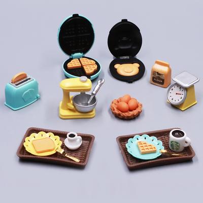 DIY Puppenhaus Bärenkekse 1/12 Miniaturmöbel Toaster Backofen Mixer Elektronische Waage Modell Set Küchenspielzeug Für Mädchen Geschenk