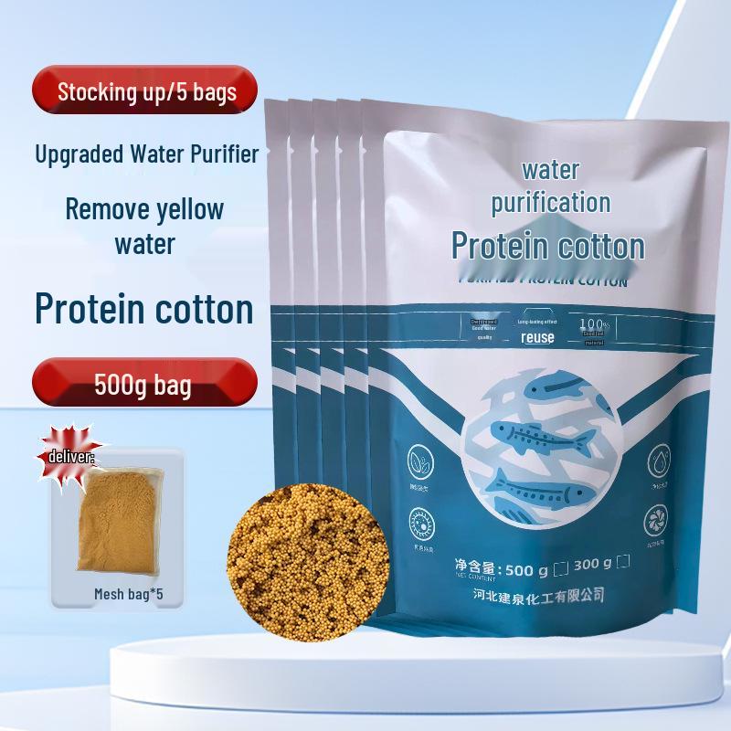Protein Cotton Water Purifier Balls for Aquarium: Remove Yellow Water & Odors