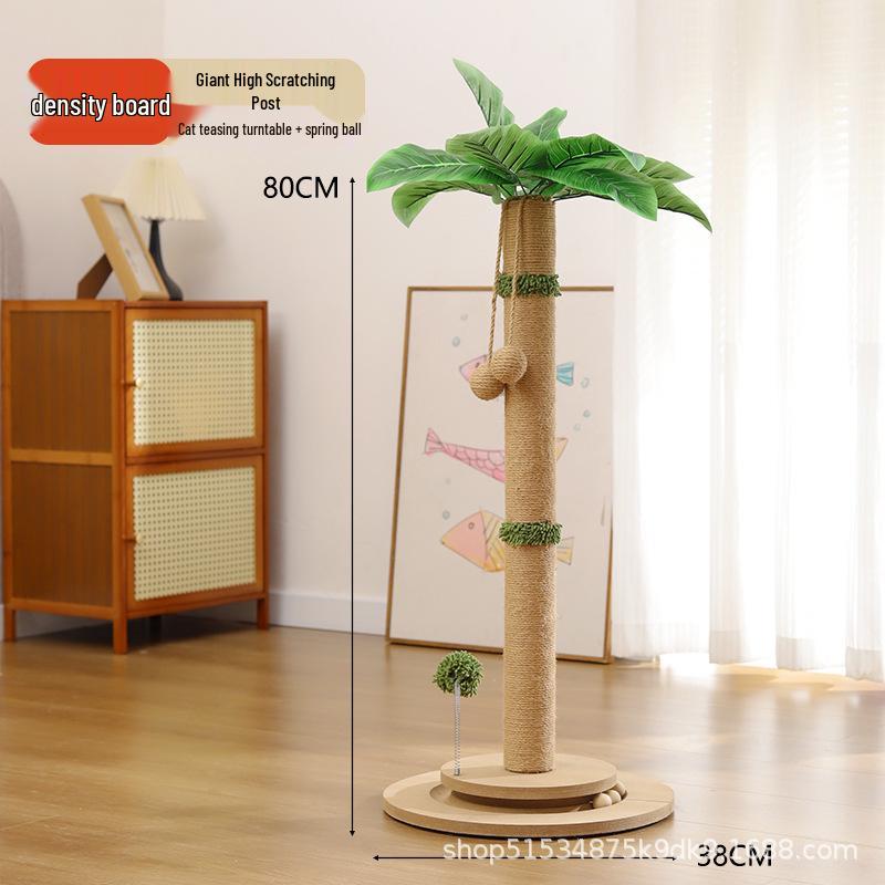 

Большая когтеточка для кошек из массива дерева и сизаля с прочной веревкой и доской Individually Packaged