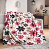 1pc Floral Pattern Blanket Warm, Cozy, And Soft, Suitable for Sofas, Beds, Cars, And Office Use.Perfect for Camping And Travel, Making It a Great Gift