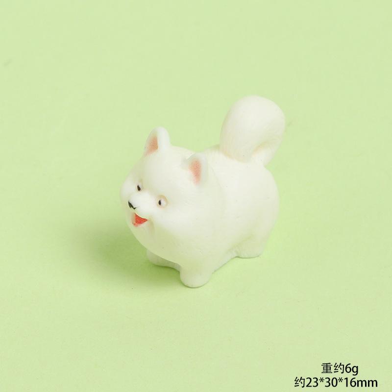 Cute Resin Dog Figure Realistic Animal Statue Mini Desk Car Decor Micro Landscape DIY Craft Ornament Gift