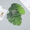 4 Piezas Posavasos de Mesa de EVA Hoja de Tortuga Simulación Decoración de Fiesta Caliente Planta Verde Tropical Base para Bol Taza