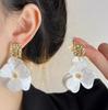 Boucles d'oreilles Rétro Fleur Acrylique pour Femmes Filles Vintage Florale Pendantes Bijoux Cadeau
