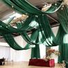 White Wedding Dress Ceiling Drapes Roof Canopy Decor Draping Fabric Chiffon Curtain for Wedding Ceremony Stage Hotel Decoration