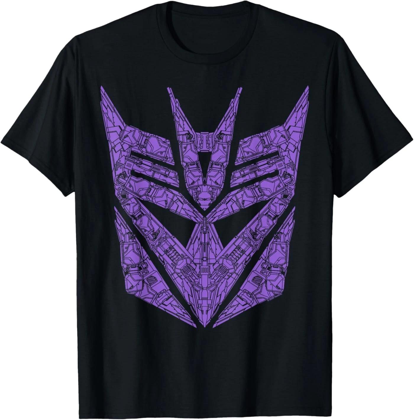 Transformers Decepticons Purple Icon Filled Logo T-Shirt 4XL
