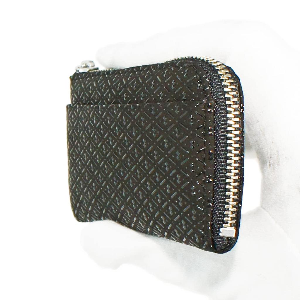 Indenya Inden Coin Purse F Coin Purse 05 Deerskin Black X Black Lacquer Gourd Pattern 1005-01-007