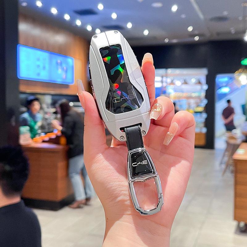 BYD Key Case for Song Plus, Qin DMi, Han EV, Dolphin, Seagull - Metal Buckle Full Coverage Accessories