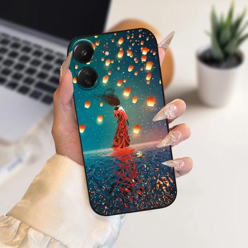 Funda Animal de Moda Para Xiaomi Redmi 13C Fundas 13 C 4G 5G Silicona Suave TPU Funda de Teléfono Cubierta Para Redmi 13R Coque Protectora