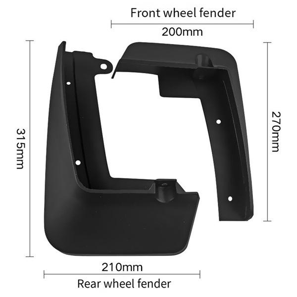 Set di parafango neri in ABS per auto Lexus