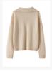 Women's Thickened Cashmere Cable Knit Half-Zip Lapel Sweater - Autumn/Winter Casual Trend