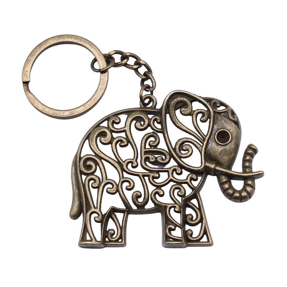 Pendants Elephant Charm Keychain Animal Theme Key Ring 28mm