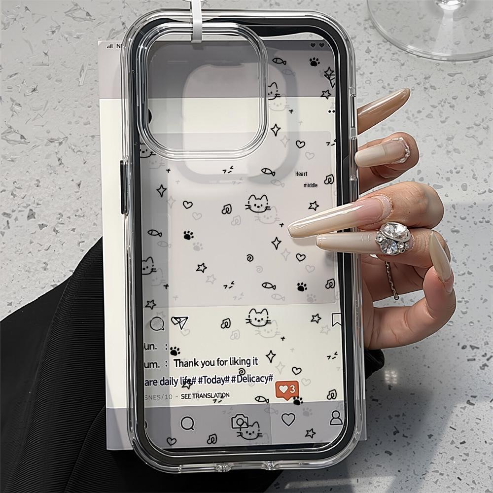 

Star Cat Paw Sketch Notes iPhone 17/16Pro Case with Large Hole iPhone 13 Pro