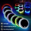 Lumière LED RGB pour Porte-Gobelet de Voiture 7 Couleurs Changeantes Luminescence Capteur Auto Lampe d'Ambiance Nocturne Décor Intérieur