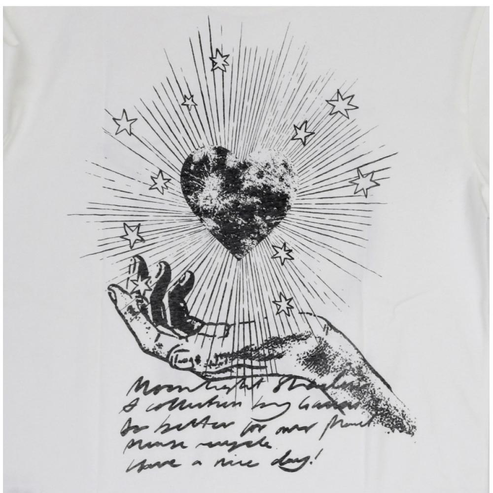 Ganni T4064 135 Moonlight Future Logo Print Women S Long Sleeve Tee