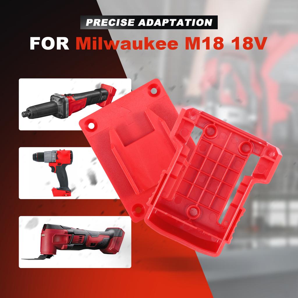 20Pcs Wall Mount Tool & Battery Holder with Screw Drill Tool Hanger Battery Mount Dock Rack for Milwaukee M18 18V Tool & Battery