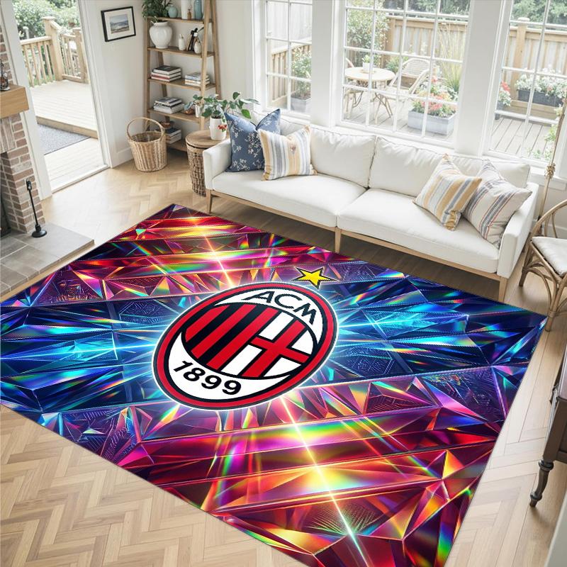 AC Milan Design Crystal Velvet Carpet Cozy Non?Slip Printed Rug For Bedroom Living Room Entrance