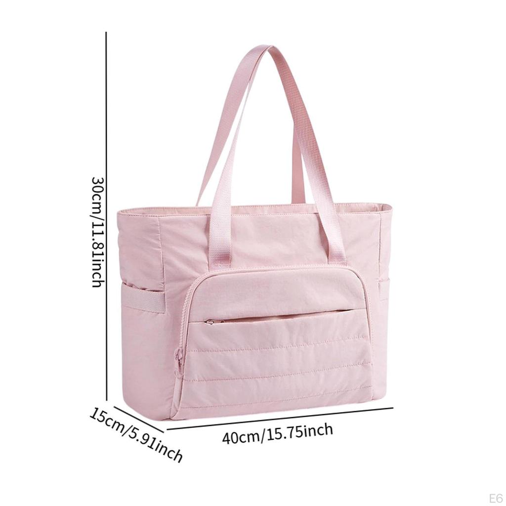 Gym Bag Women's Handbag with Yoga Mat Strap Stylish Portable Large Capacity Wear Resistant for